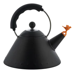 Waterkoker Alessi Kettle Bird Shaped Whistle Black 2.0L