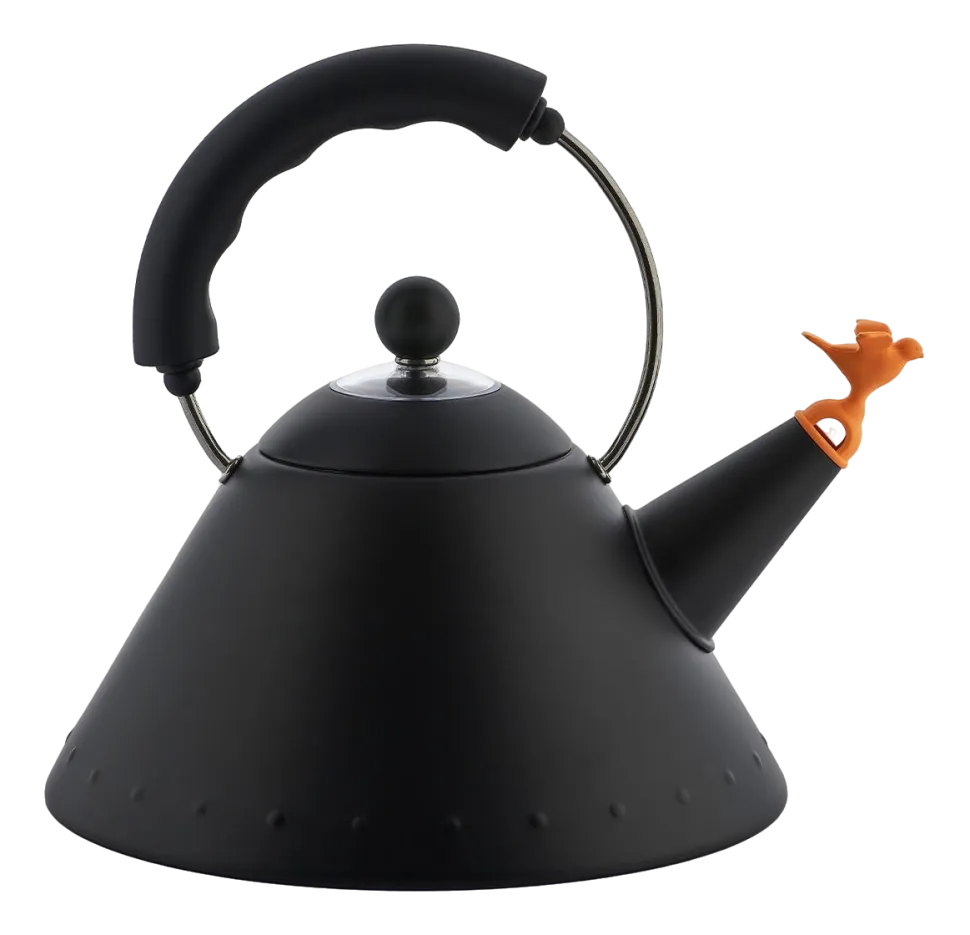 Waterkoker Alessi Kettle Bird Shaped Whistle Black 2.0L