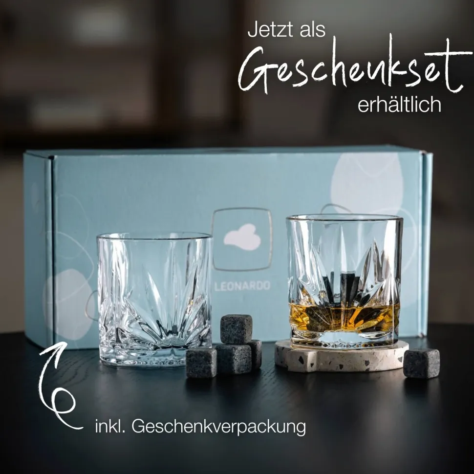 Whiskyglas Met Koelstenen Leonardo DOF Capri 330 ml (Set van 2)