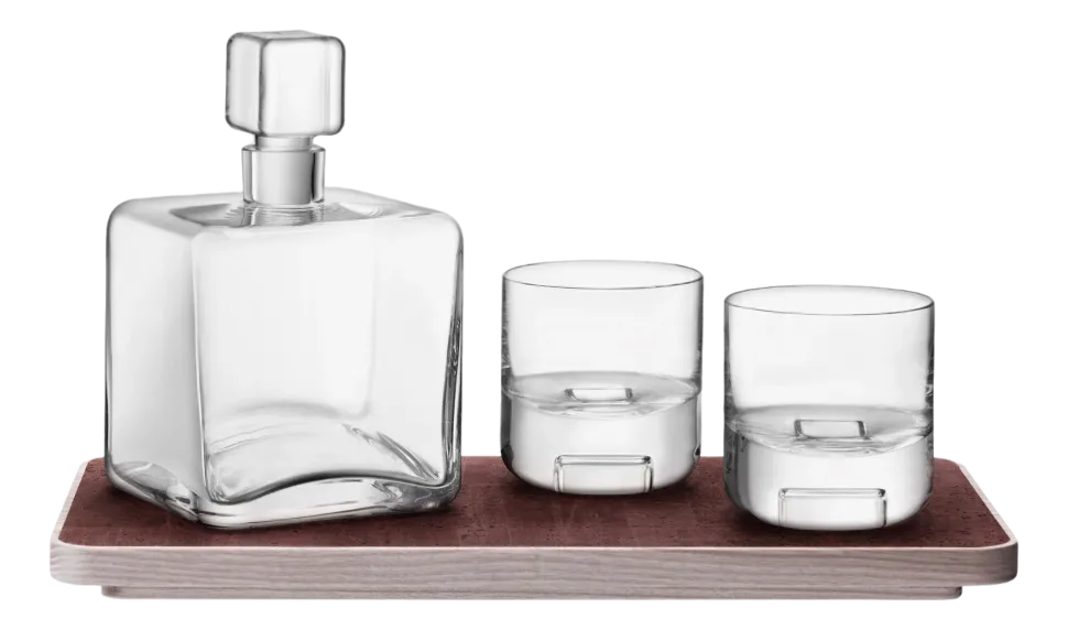 Whiskyset L.S.A. Cask met Dienblad 1240 ml (3-delig)