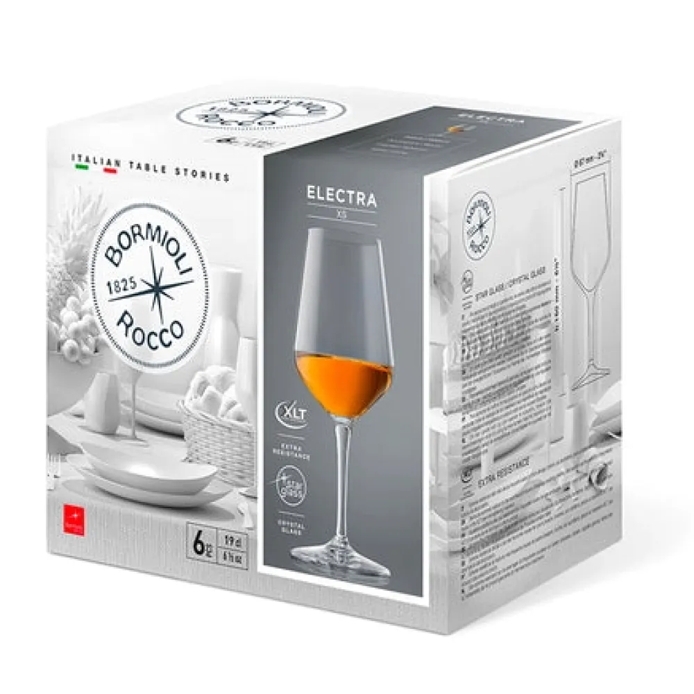 Bormioli Rocco Wijnglas Electra Extra Small 19 cl (Set van 6) Outlet