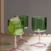Wijnglas HAY Tint Green And Pink 250 ml (Set van 2)