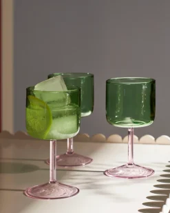 Wijnglas HAY Tint Green And Pink 250 ml (Set van 2)