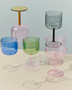 Wijnglas HAY Tint Green And Pink 250 ml (Set van 2)