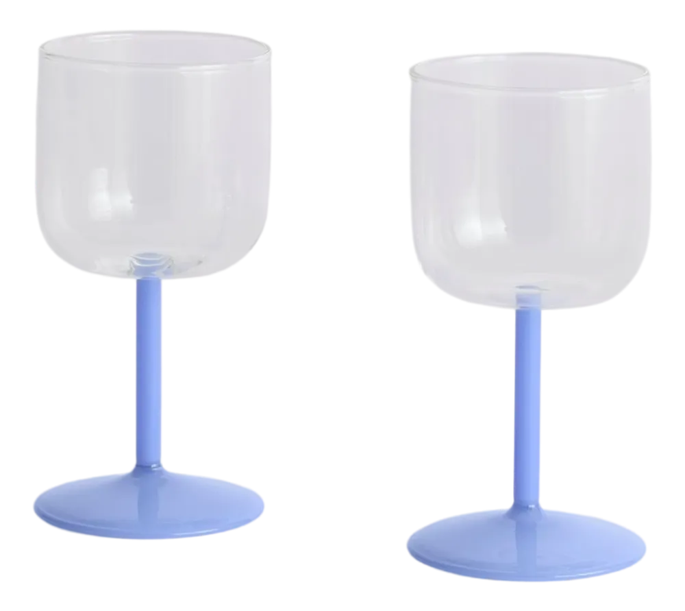 HAY Wijnglas Tint Wine Glass Clear And Jade Light Blue (Set van 2) Online