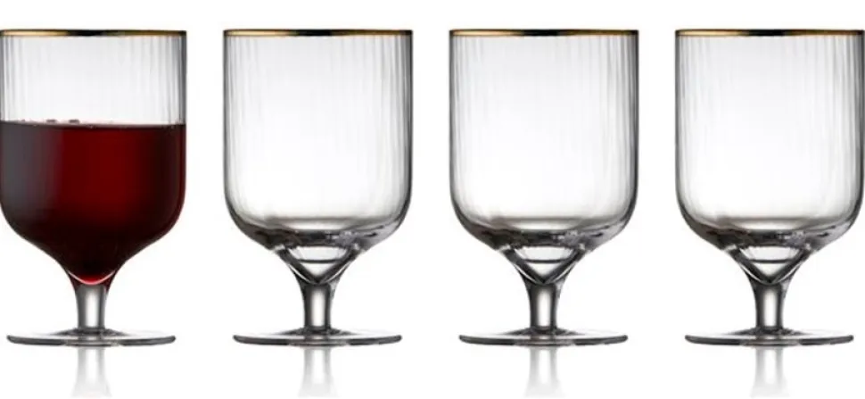 Wijnglas Lyngby Glas Palermo Gold 300 ml (4-delig)
