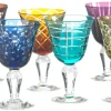 POLSPOTTEN Wijnglas Cuttings Multi (Set van 6) Online