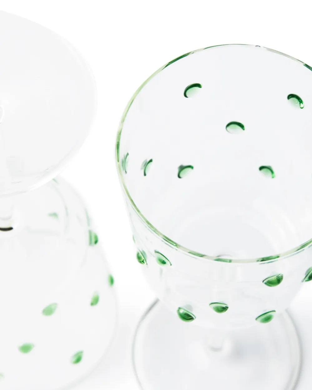 POLSPOTTEN Wijnglas Nob Green (Set van 2) Clearance