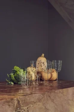 POLSPOTTEN Wijnglas Nob Green (Set van 2) Clearance
