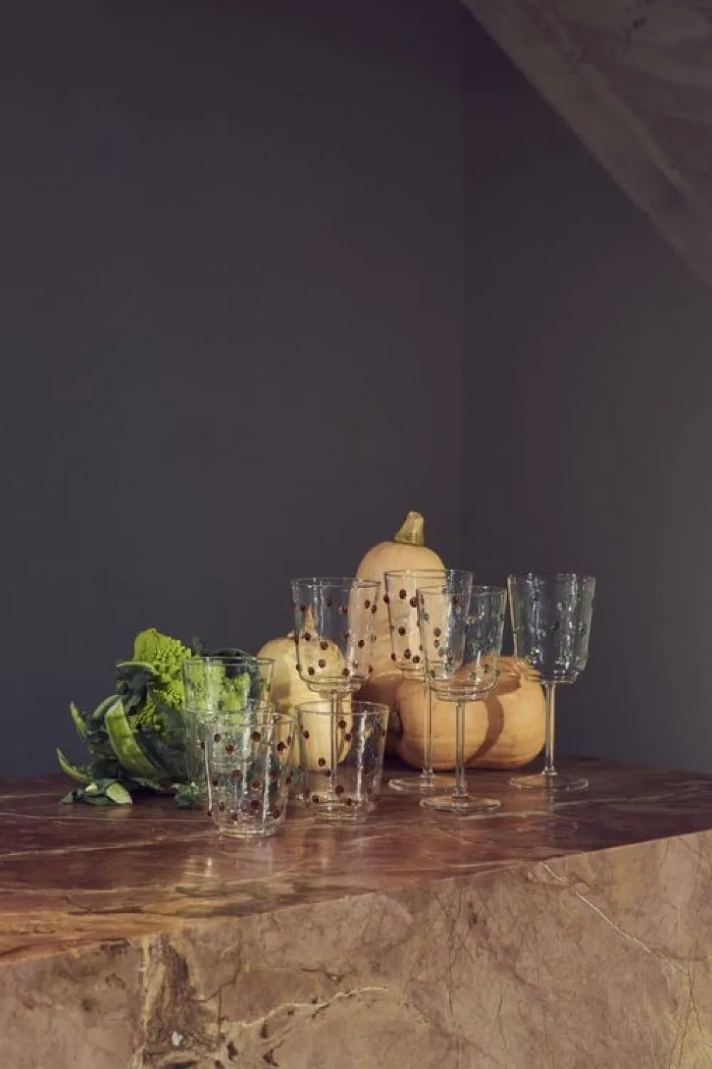 POLSPOTTEN Wijnglas Nob Green (Set van 2) Clearance