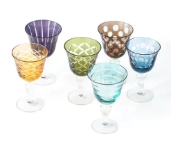 POLSPOTTEN Wijnglas Peony Multi (Set van 6)