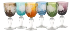 POLSPOTTEN Wijnglas Peony Multi (Set van 6)