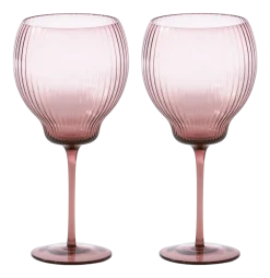 POLSPOTTEN Wijnglas Pum Purple L (Set van 2) Outlet