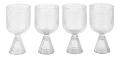 Wijnglas POLSPOTTEN Rooftop Transparent (Set van 4)