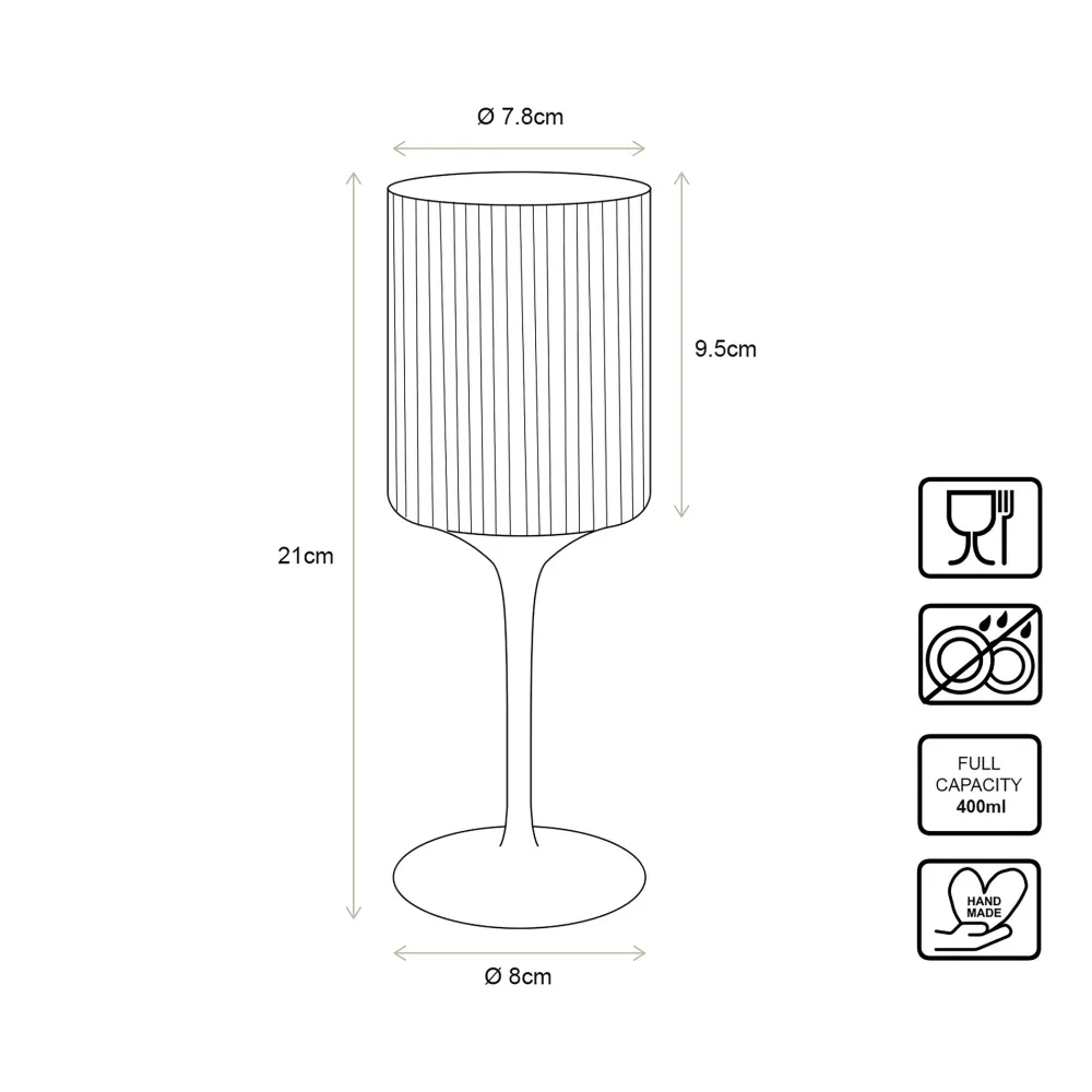 VT Wonen Wijnglas vtwonen with Gold Rim Clear 400 ml (Set van 4) Hot