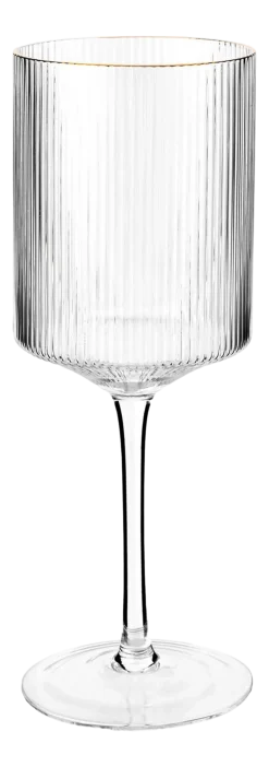 VT Wonen Wijnglas vtwonen with Gold Rim Clear 400 ml (Set van 4) Hot