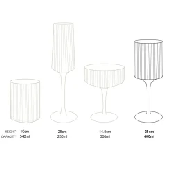 VT Wonen Wijnglas vtwonen with Gold Rim Clear 400 ml (Set van 4) Hot