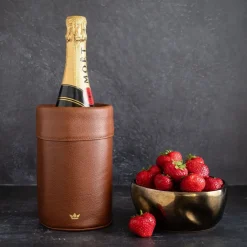 Wijnkoeler Dutchdeluxes Leather Classic Bruin