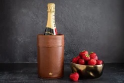 Wijnkoeler Dutchdeluxes Leather Vintage Cognac