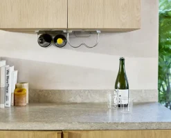 Joseph Joseph Wijnrek Cradle Under-Shelf Folding Wine Bottle Storage Light Stone Outlet