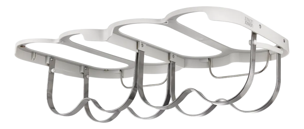 Joseph Joseph Wijnrek Cradle Under-Shelf Folding Wine Bottle Storage Light Stone Outlet