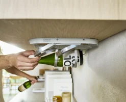 Joseph Joseph Wijnrek Cradle Under-Shelf Folding Wine Bottle Storage Light Stone Outlet