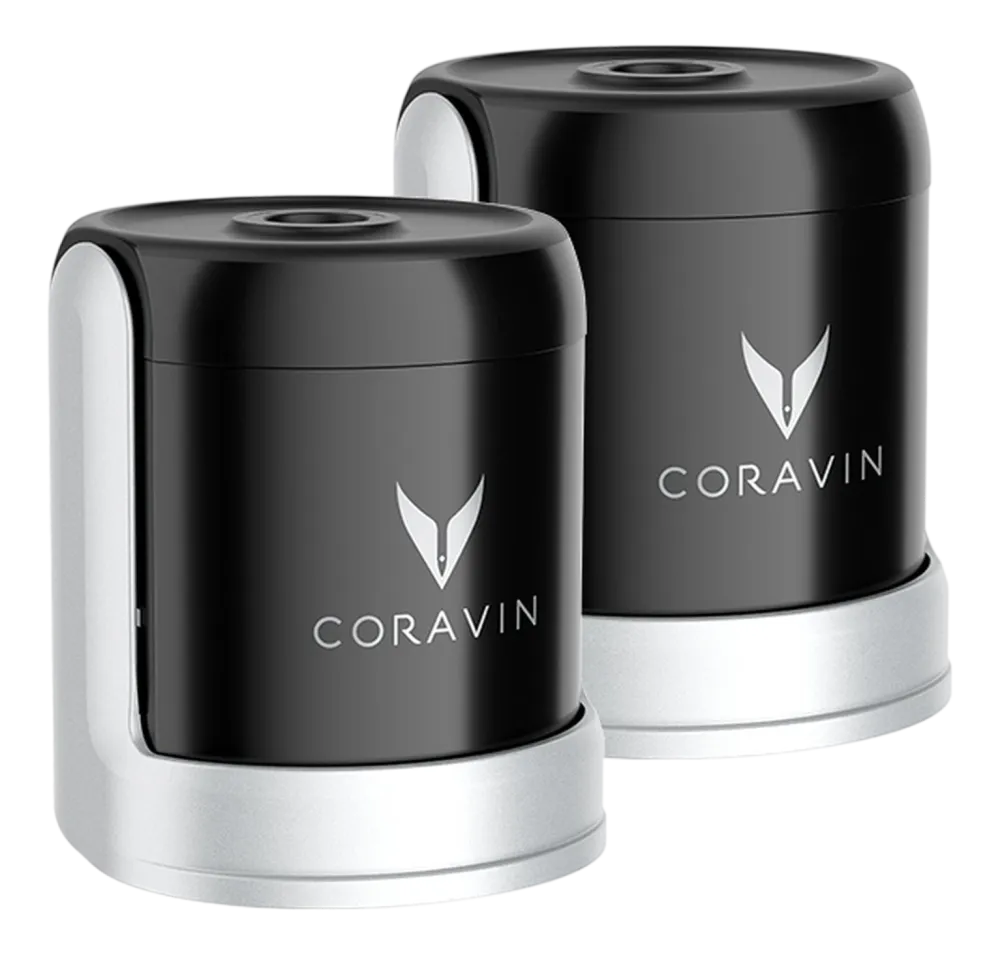 Coravin Wijnstop Sparkling Zilver (Set van 2) Clearance