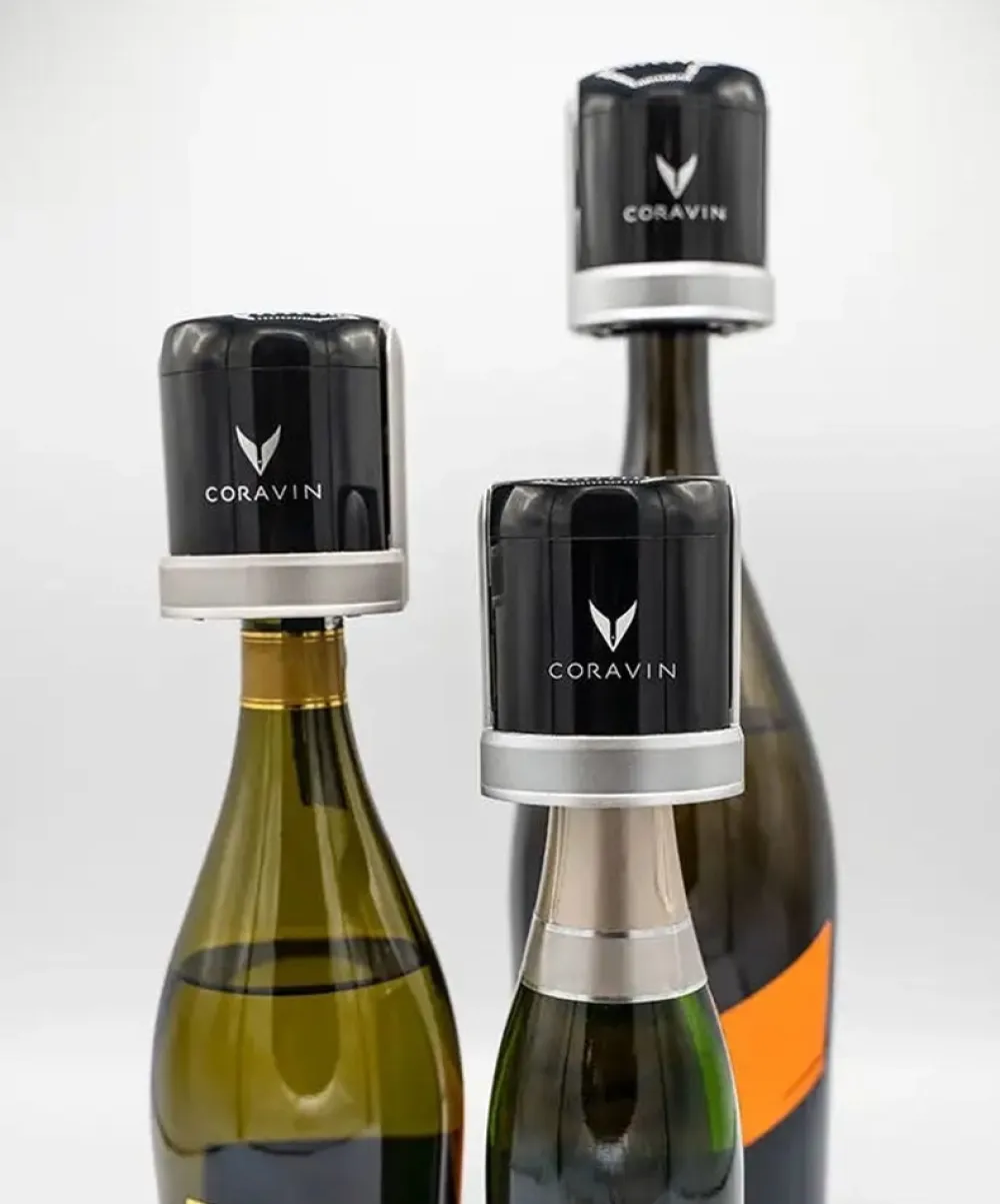 Coravin Wijnstop Sparkling Zilver (Set van 2) Clearance