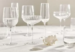 Witte Wijnglas Bolia Rheolog Clear Wavy Crystal Glass (Set van 2)