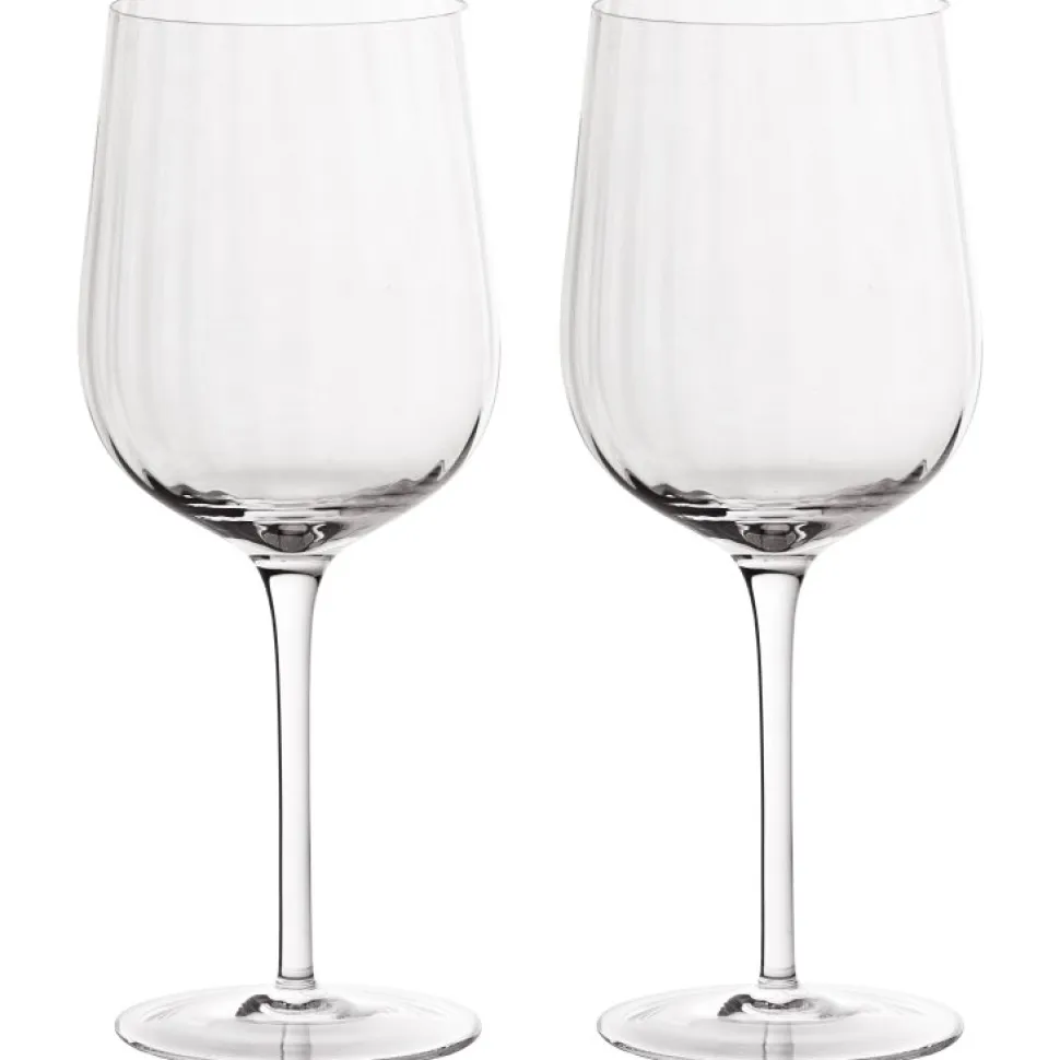 Witte Wijnglas Bolia Rheolog Clear Wavy Crystal Glass (Set van 2)