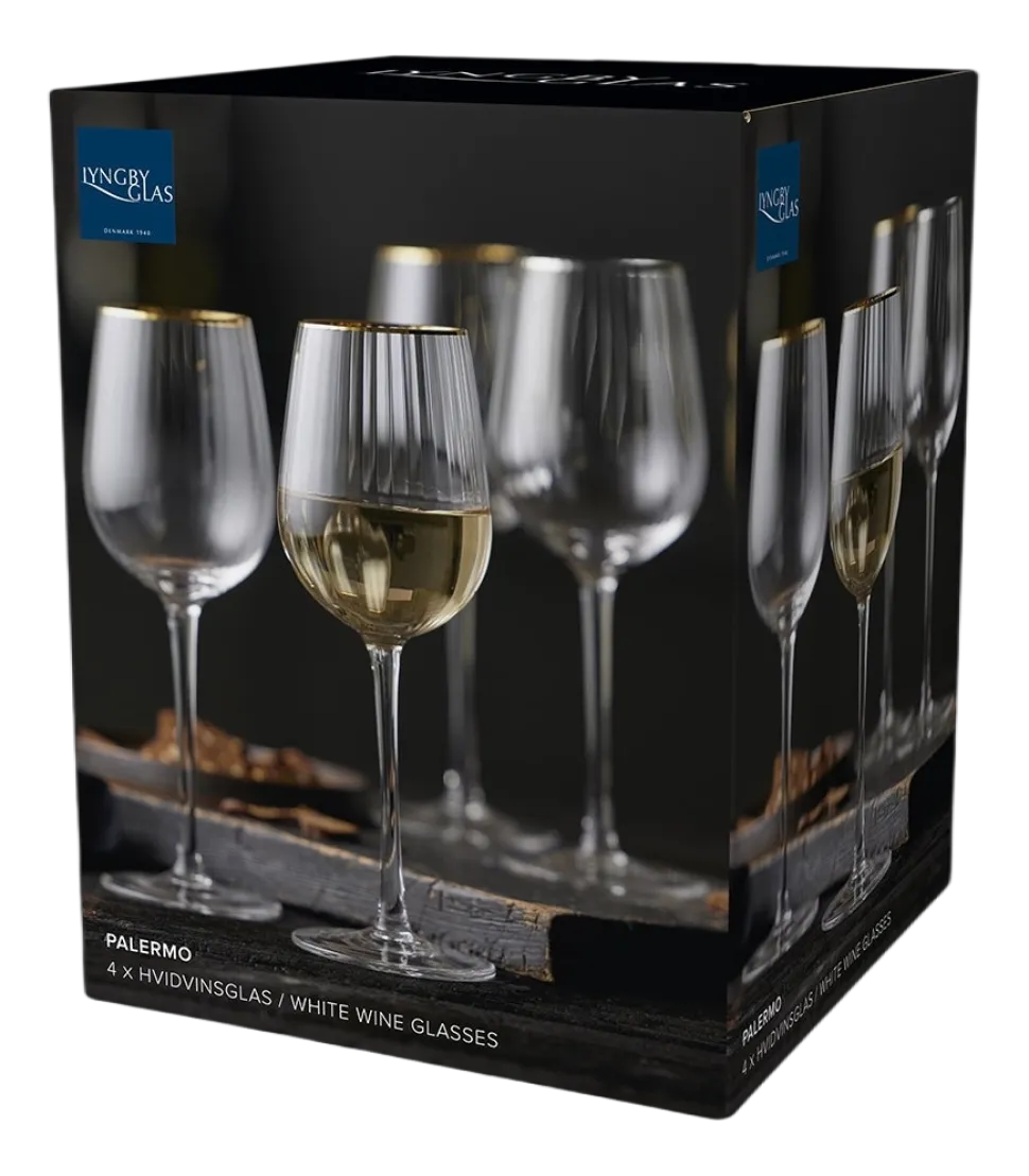 Witte Wijnglas Lyngby Palermo Clear 300 ml (Set van 4)