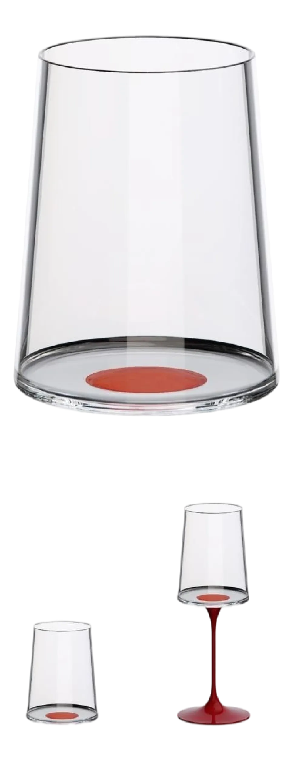 Witte Wijnglas / Tumbler Trebonn SplitGlass Rood 280 ml (Set van 2)
