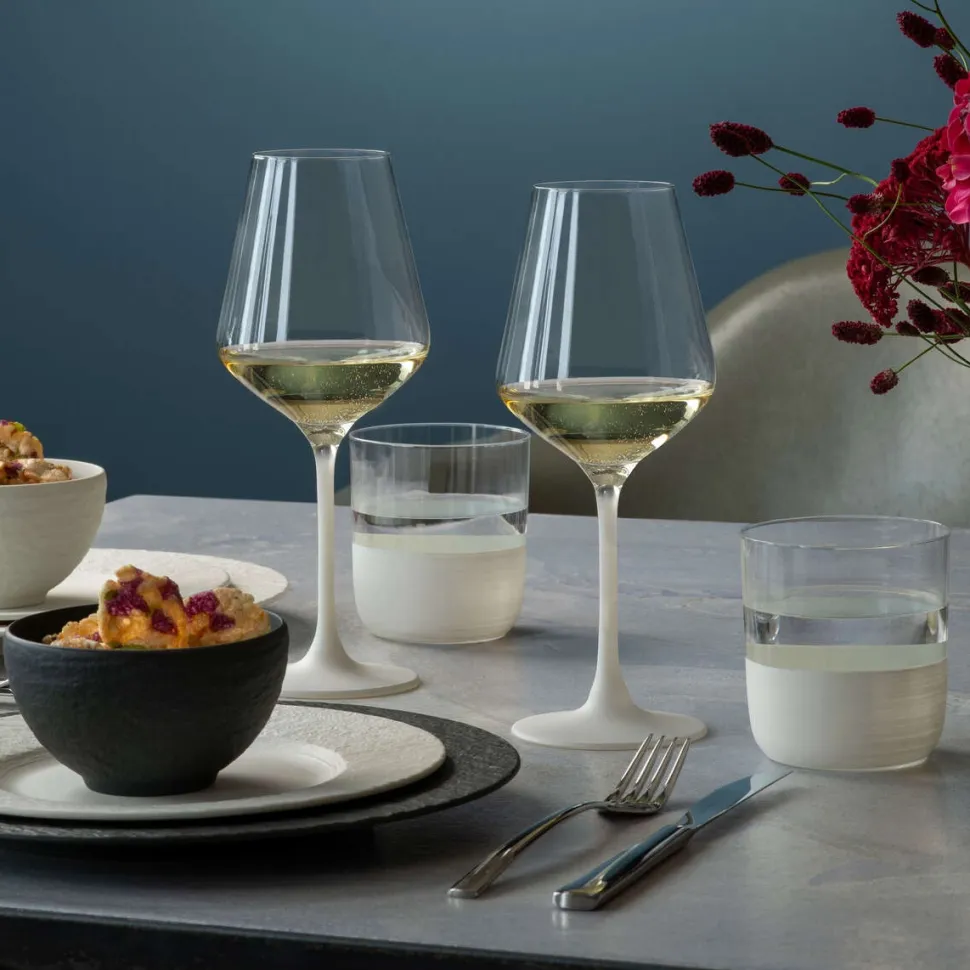 Witte Wijnglas Villeroy & Boch Manufacture Rock (Set van 4)