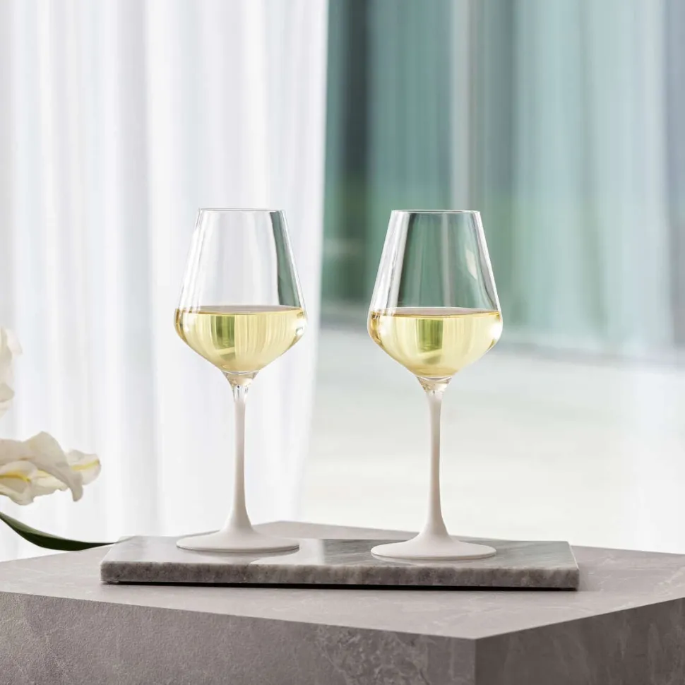 Witte Wijnglas Villeroy & Boch Manufacture Rock (Set van 4)