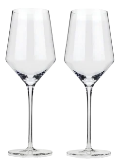 Witte Wijnglas Viski Angled Crystal 384 ml (Set van 2)