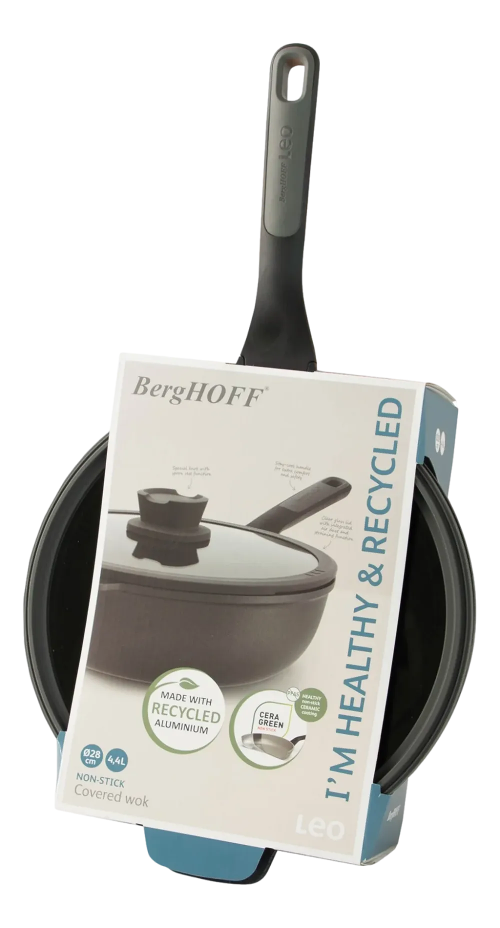 BergHOFF Wokpan Antikleef met Deksel Leo Line 28cm Sale
