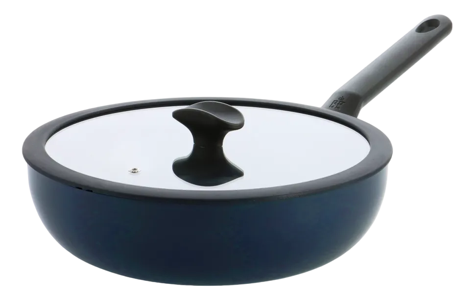 Wokpan BK Enjoy Met Keramische Antikleeflaag Met Deksel 28 cm