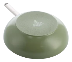 BK Wokpan Sublime Olive Green Met Keramische Antikleeflaag 28 cm Hot
