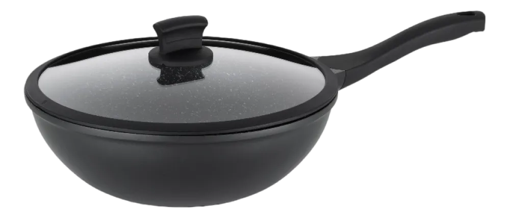 Kela Wokpan Stella Nova Met Deksel Zwart 30 cm Clearance