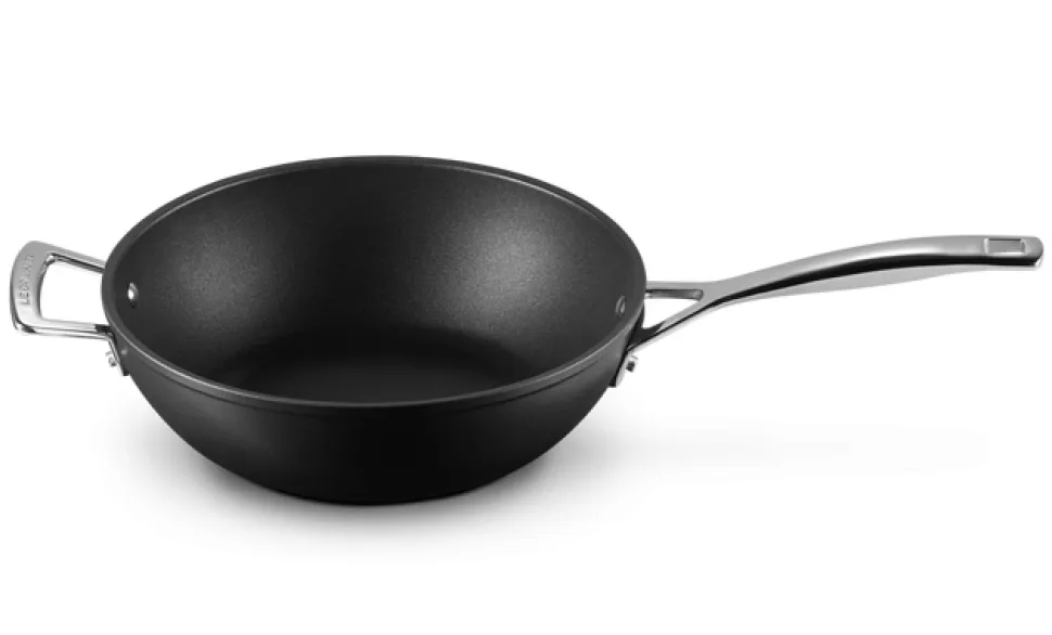 Wokpan Le Creuset Les Forgées Zwart 30 cm