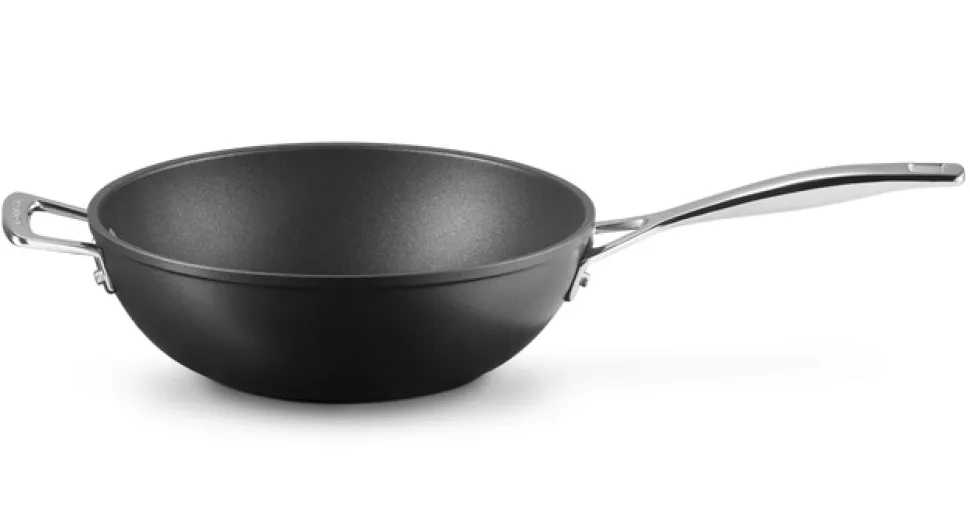 Wokpan Le Creuset Les Forgées Zwart 30 cm