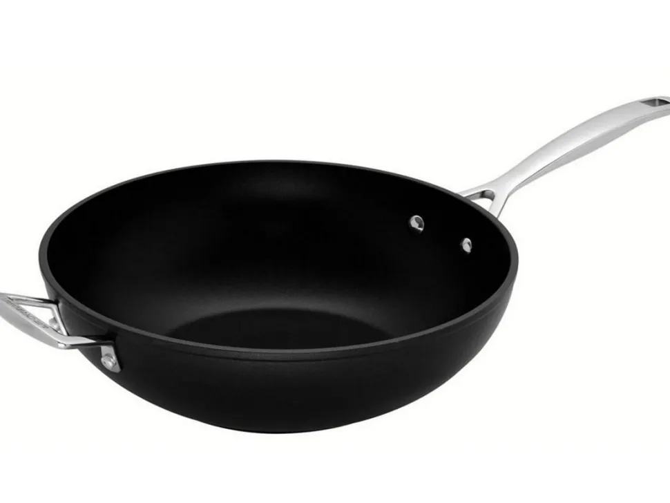 Wokpan Le Creuset Les Forgées Zwart 30 cm