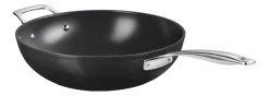 Wokpan Le Creuset Met Extra Handvat Zwart 30 cm