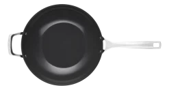 Wokpan Le Creuset Met Extra Handvat Zwart 30 cm