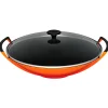 Le Creuset Wokpan Met Glazen Deksel Oranjerood 36 cm