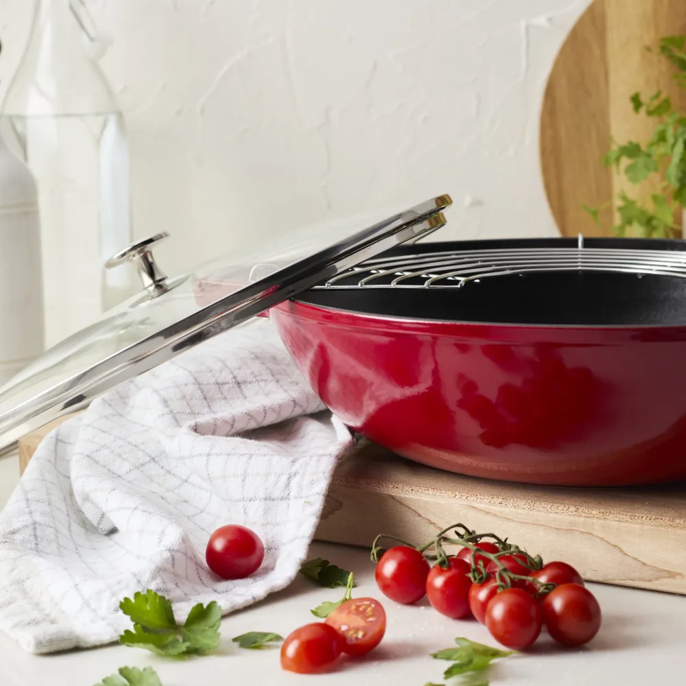 Staub Wokpan Kers 30 cm