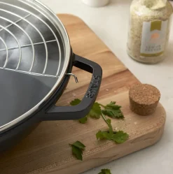 Wokpan Staub Zwart 30 cm