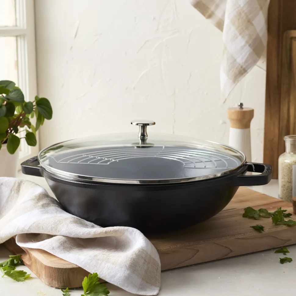 Wokpan Staub Zwart 30 cm