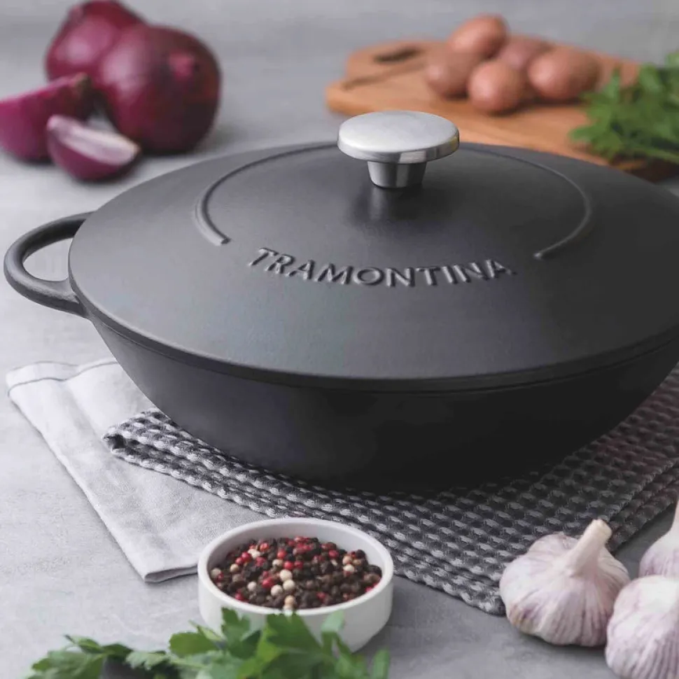Wokpan Tramontina Trento Zwart 32 cm