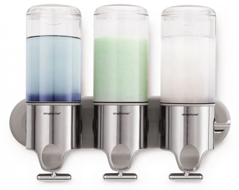 simplehuman Zeepdispenser Triple RVS Transparant